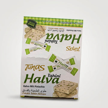 Tunas Tahini Halva with Pistachio 720g (24x30g) - Natural Turkish Sesame Candy