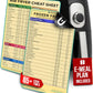 Magnetic Air Fryer Cheat Sheet Set