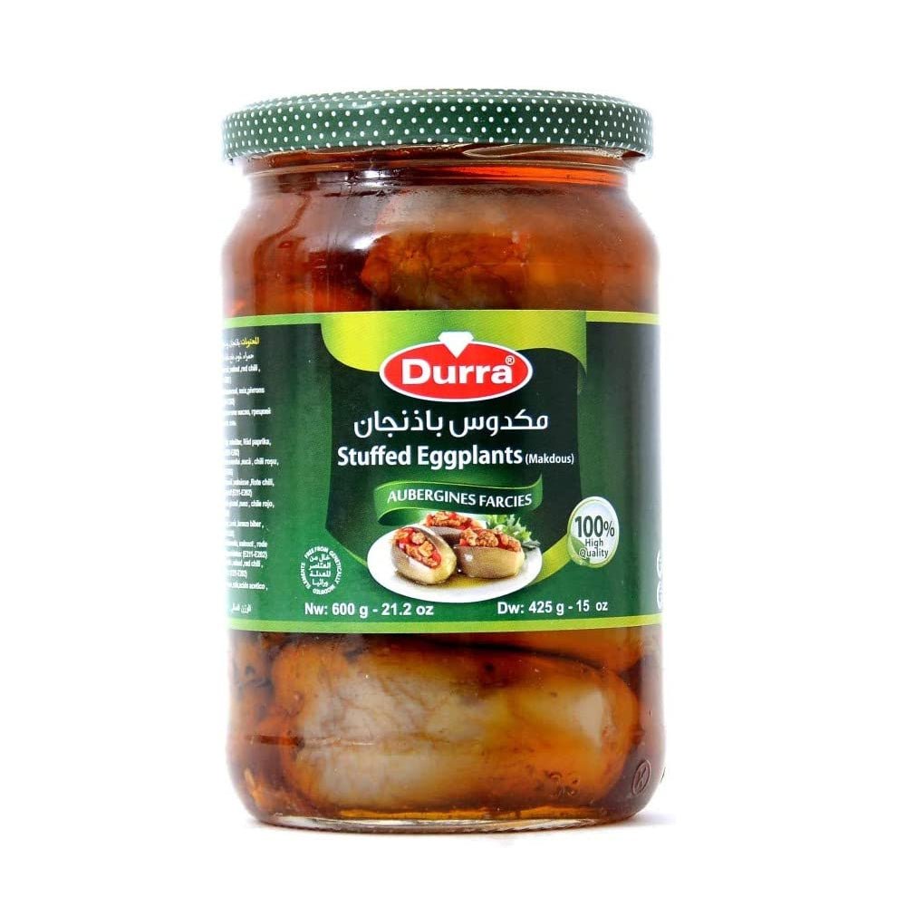 Durra Stuffed Eggplant Makdous 600g – Middle Eastern Delicacy