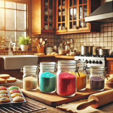 Confectioners (AA) Sugar, Large Crystal Sugar Edible Cake Toppings, Choose from 10 Colors