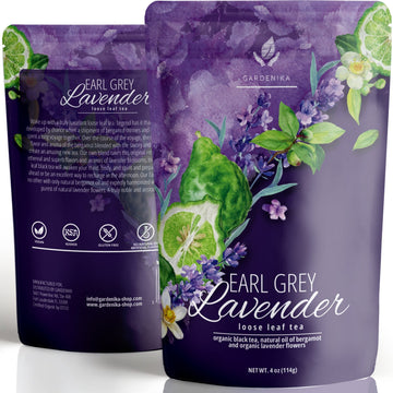 Earl Grey Lavender Tea, Black Tea with Bergamot - Organic & Kosher