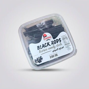AlBasha Black Rods Licorice Candy Sticks 500g - Authentic Middle Eastern