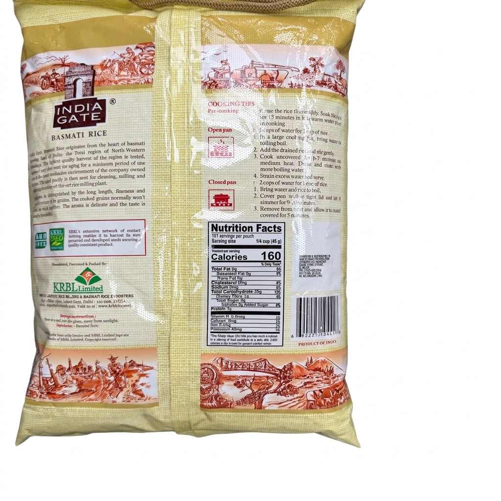 India Gate Basmati Rice 10 lbs - Premium Aged Long Grain Rice