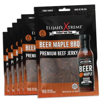 Beer Maple BBQ Beef Jerky - 6 bags (1lb)