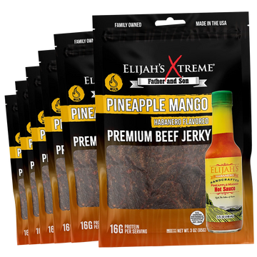Pineapple-Mango Habanero Beef Jerky - 6 bags (1lb)