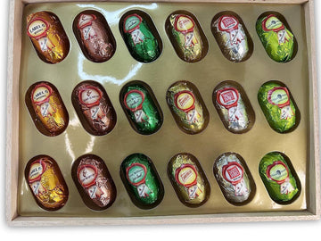 Andy Anand Vegan European Liqueur Dark Chocolate Cordials Bottles – Non-Alcoholic Cordials Assortment, Premium 60% Chocolate (Cocoa Butter) Gift Box, 18 Count