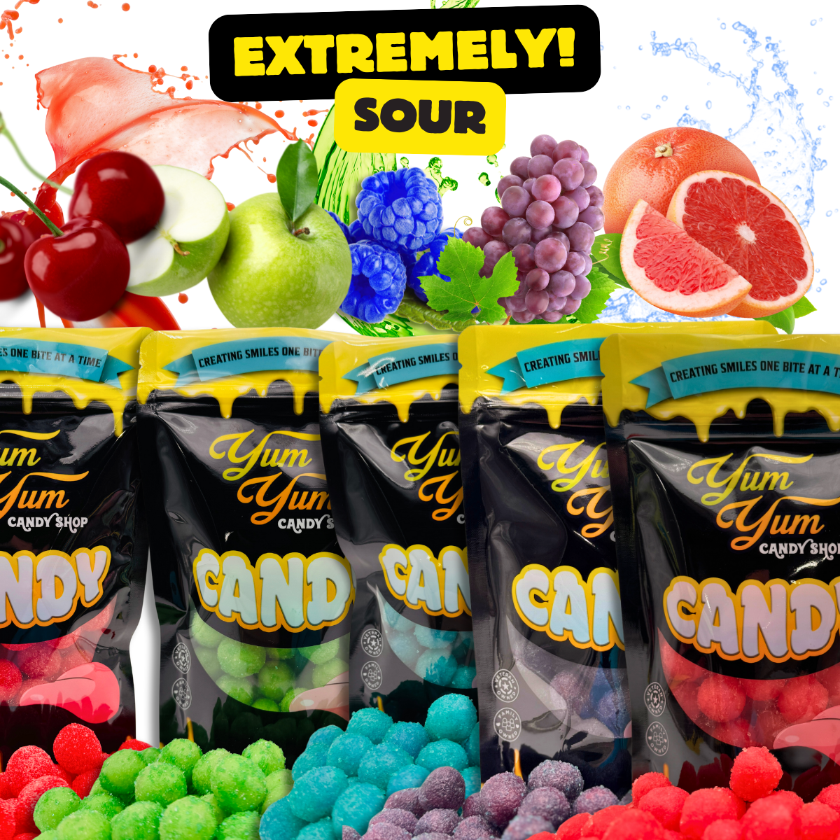 Extreme Sour Balls Candy