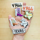 Mini Western Texas Stickers - Cowboy Hat - Boot - Texas Gift