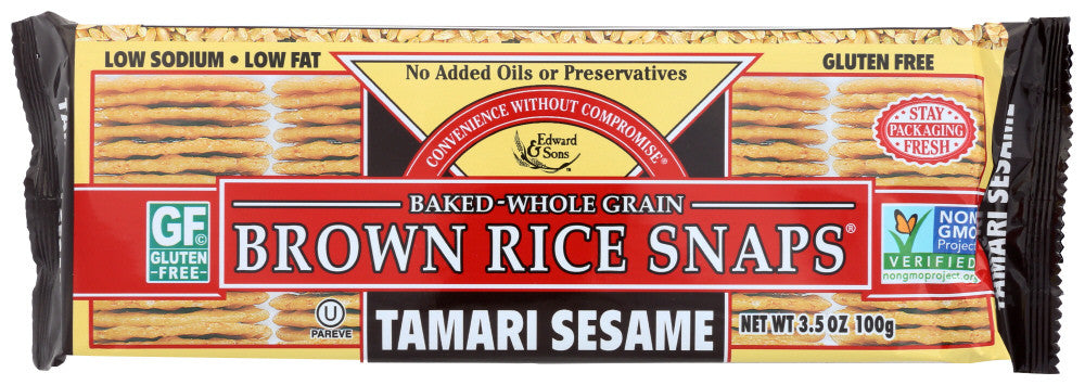 Edward & Sons Tamari Sesame Fat Free Snaps (12X3.5 Oz)