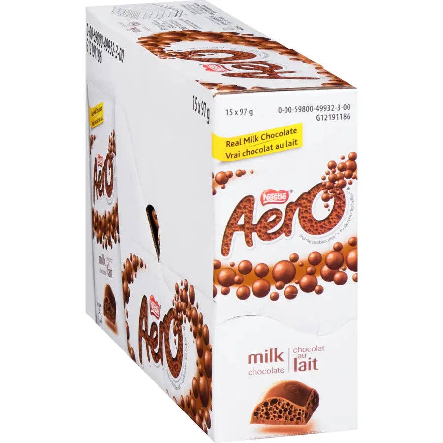 Nestlé Aero Milk Chocolate Bar Case of 97.0 g