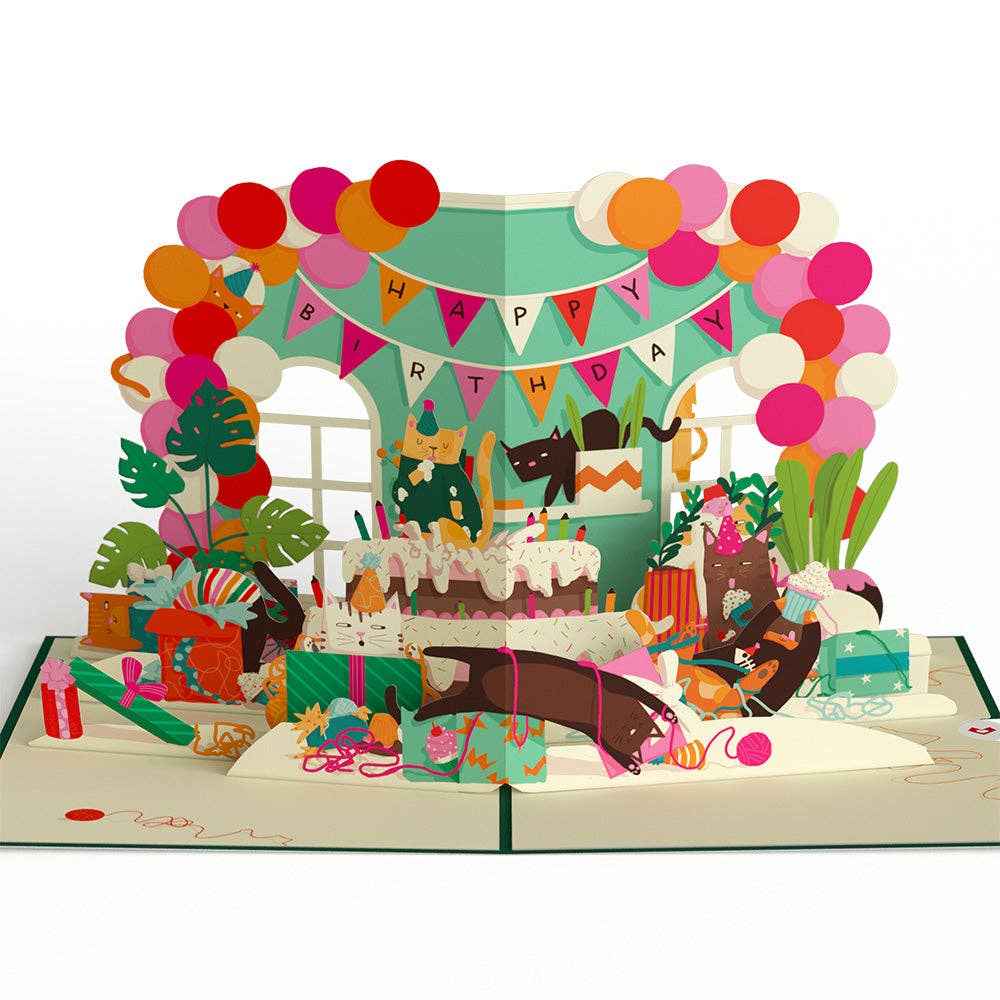 Party Cats Birthday 5''x7'' Card, Birthday Cards
