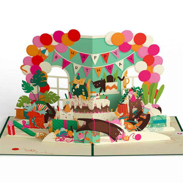 Party Cats Birthday 5''x7'' Card, Birthday Cards