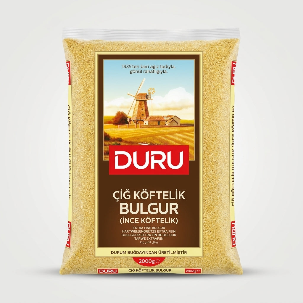 Duru Extra Fine Bulgur 2000g - Premium Turkish Wheat Bulgur