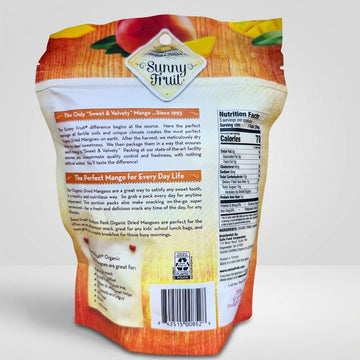 Sunny Fruit Organic Dried Mangoes 3.5 oz - Sweet & Velvety 5 Portion Packs