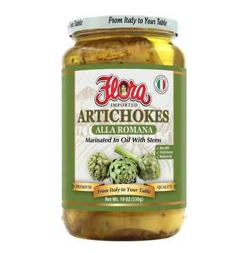Artichokes Alla Romana - Marinated In Oil With Stems - 19 oz