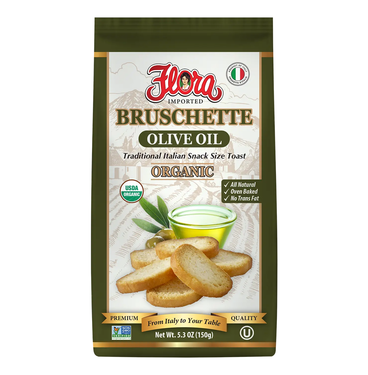 Bruschette Mini Toasts - Olive Oil Organic - 5.3 oz