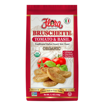 Bruschette Mini Toasts - Tomato & Basil Organic - 5.3 oz