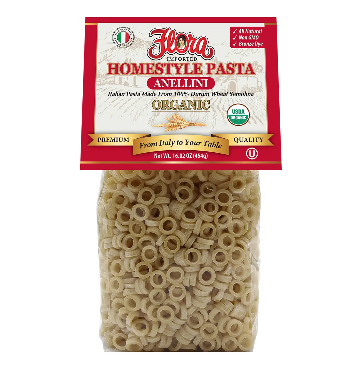 Homestyle Anellini Pasta - Organic - 16.02 oz