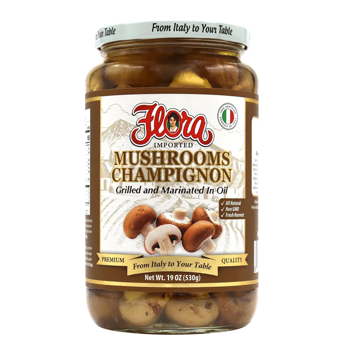 Mushrooms - Champignon Grilled and Marinated In Oil - 19 oz