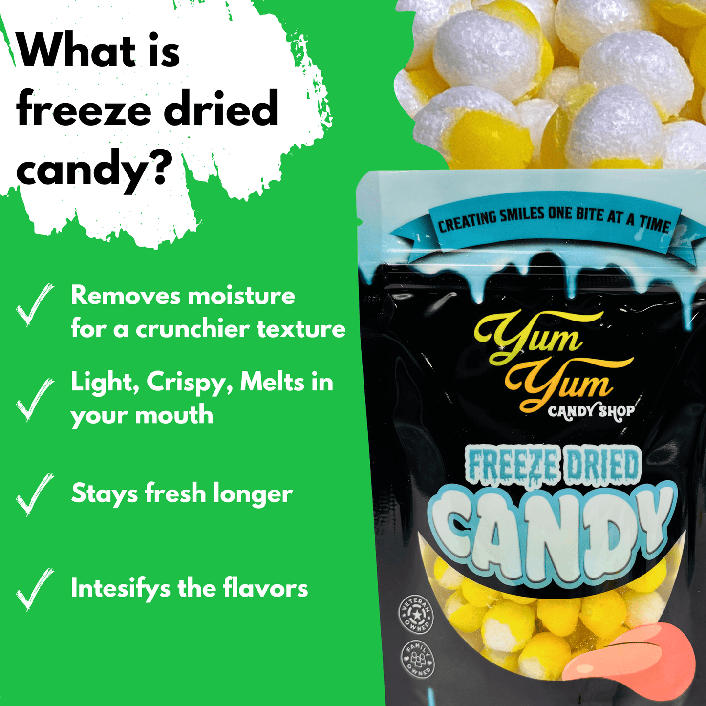 Freeze Dried Lemon Balls