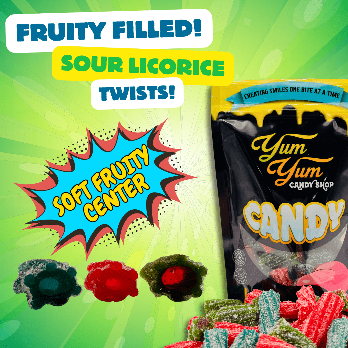 Fruit Filled Sour Licorice Twists