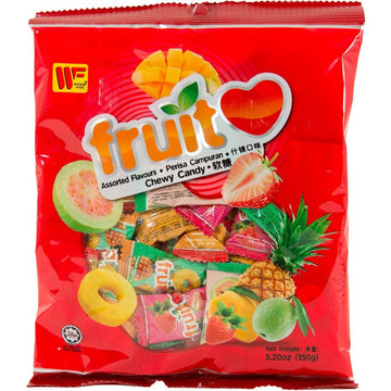 WonderFood Fruit Love Assorted Chewy Candy Pineapple Mango Strawberry Guava Heart 5.30 oz