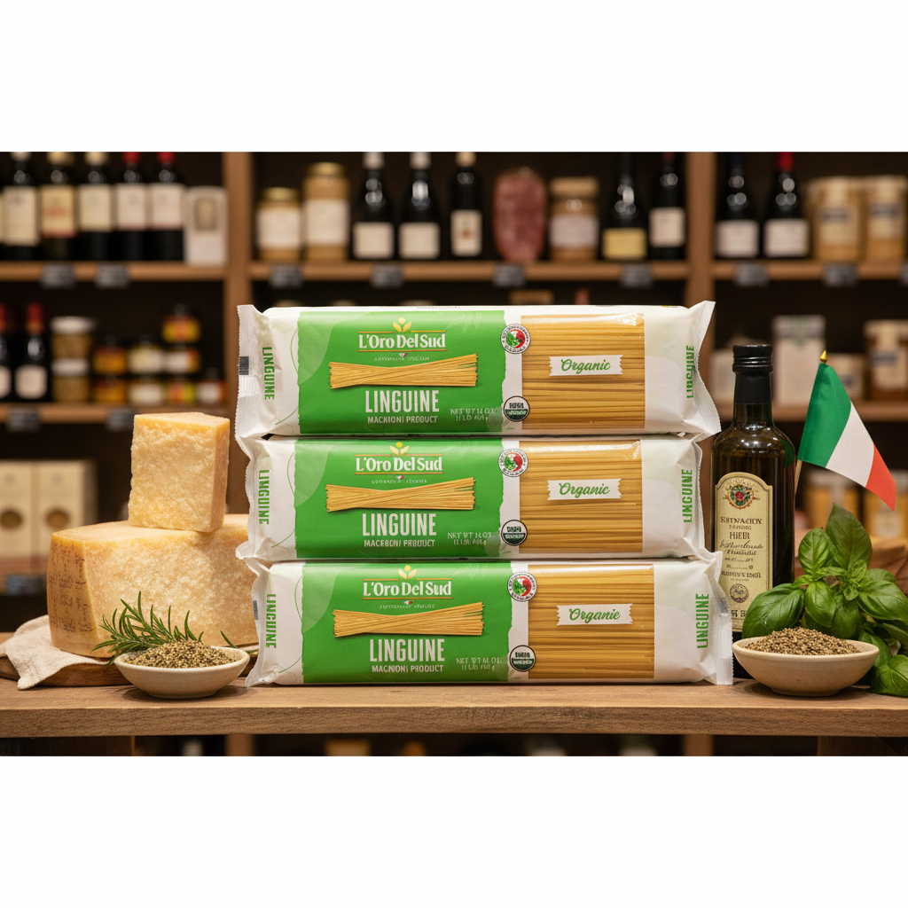 L'Oro Del Sud, Organic Linguine Pasta 20 Pack x 1 lb