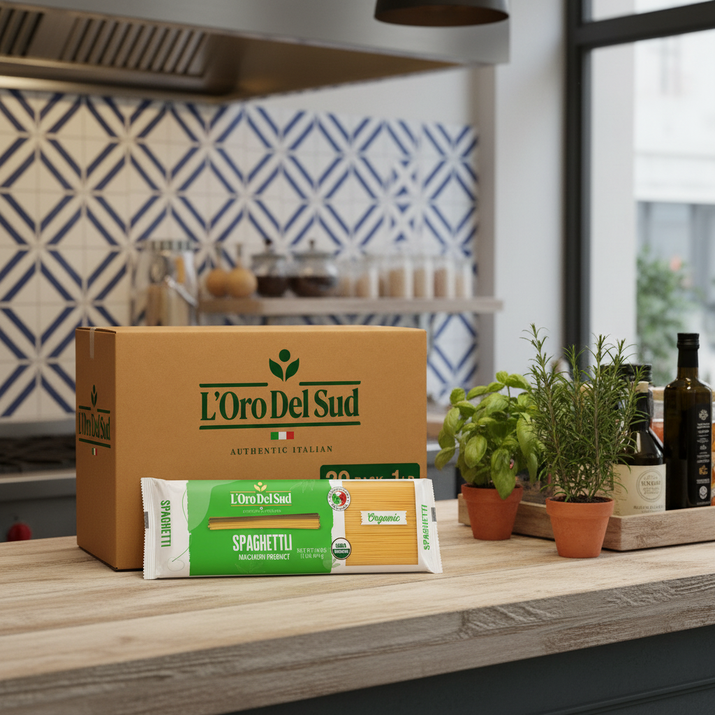 L'Oro Del Sud, Organic Spaghetti Pasta, 20 Pack x 1 lb