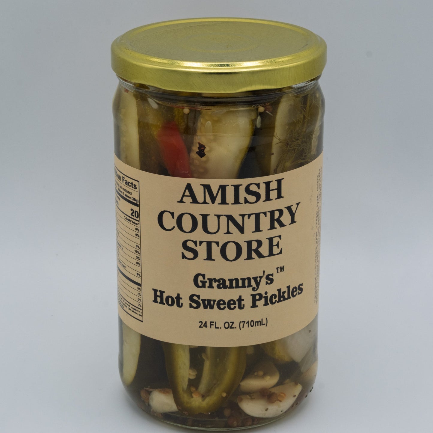 Granny’s Hot Sweet Pickles | Sweet & Spicy Country Pickles | 24 oz