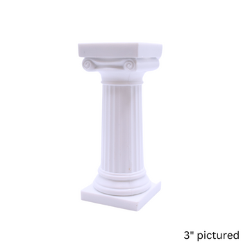 Bush Style - 5" Grecian Pillars Only- Color: White  Pack: 36 pcs
