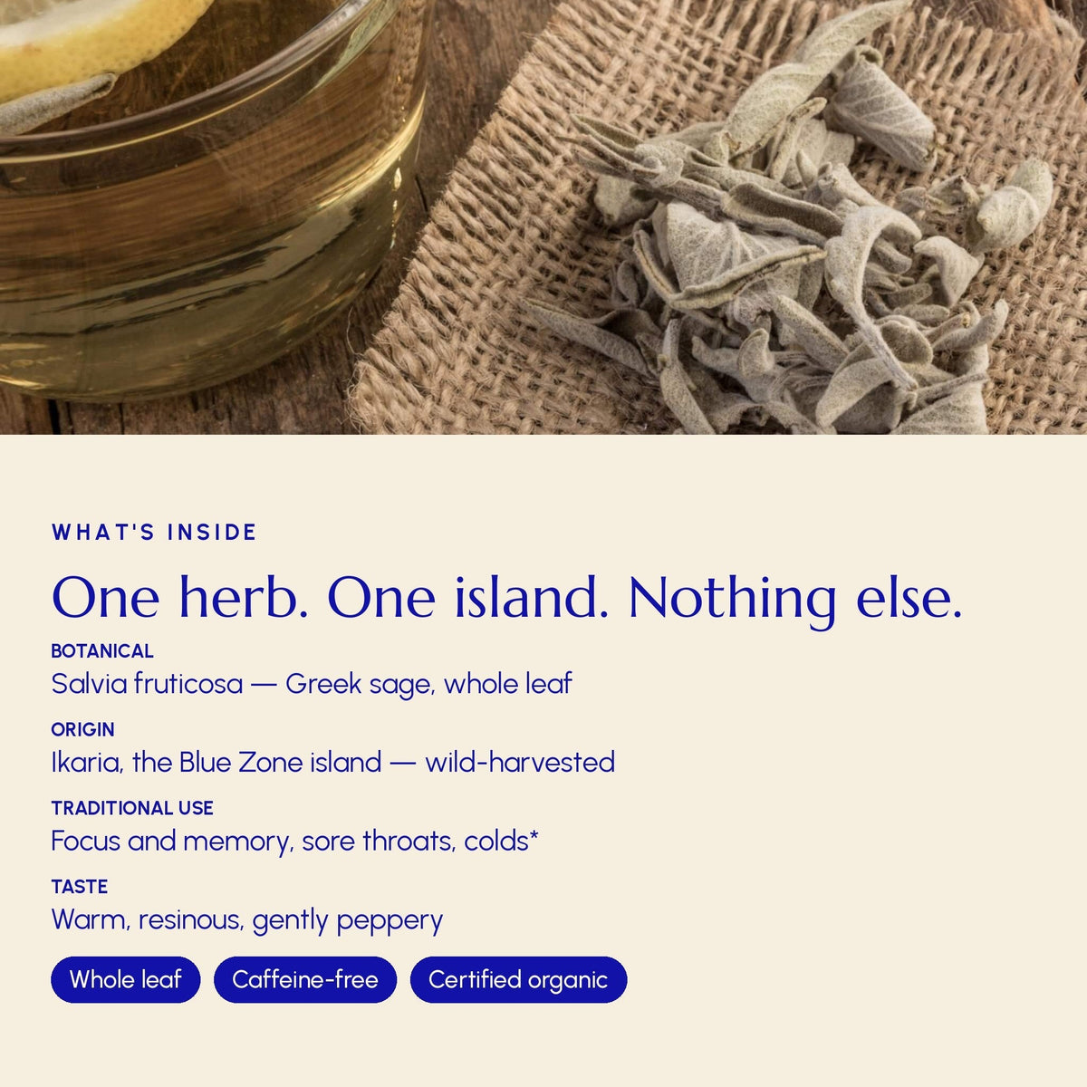 Greek Sage Tea (Ikaria Blue Zone)