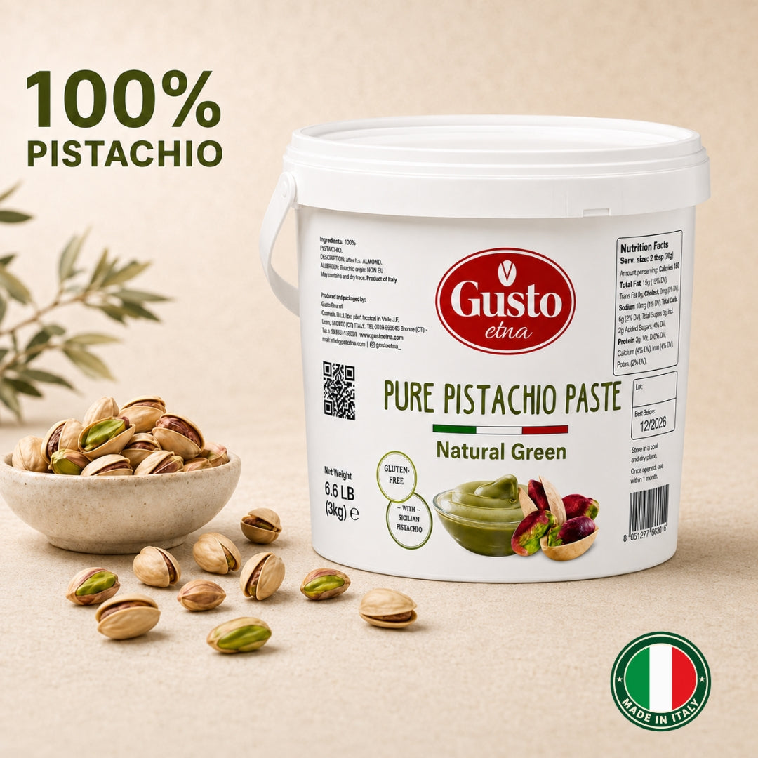 Gusto Etna 100% Pistachio Paste – 3kg / 6.6 lb