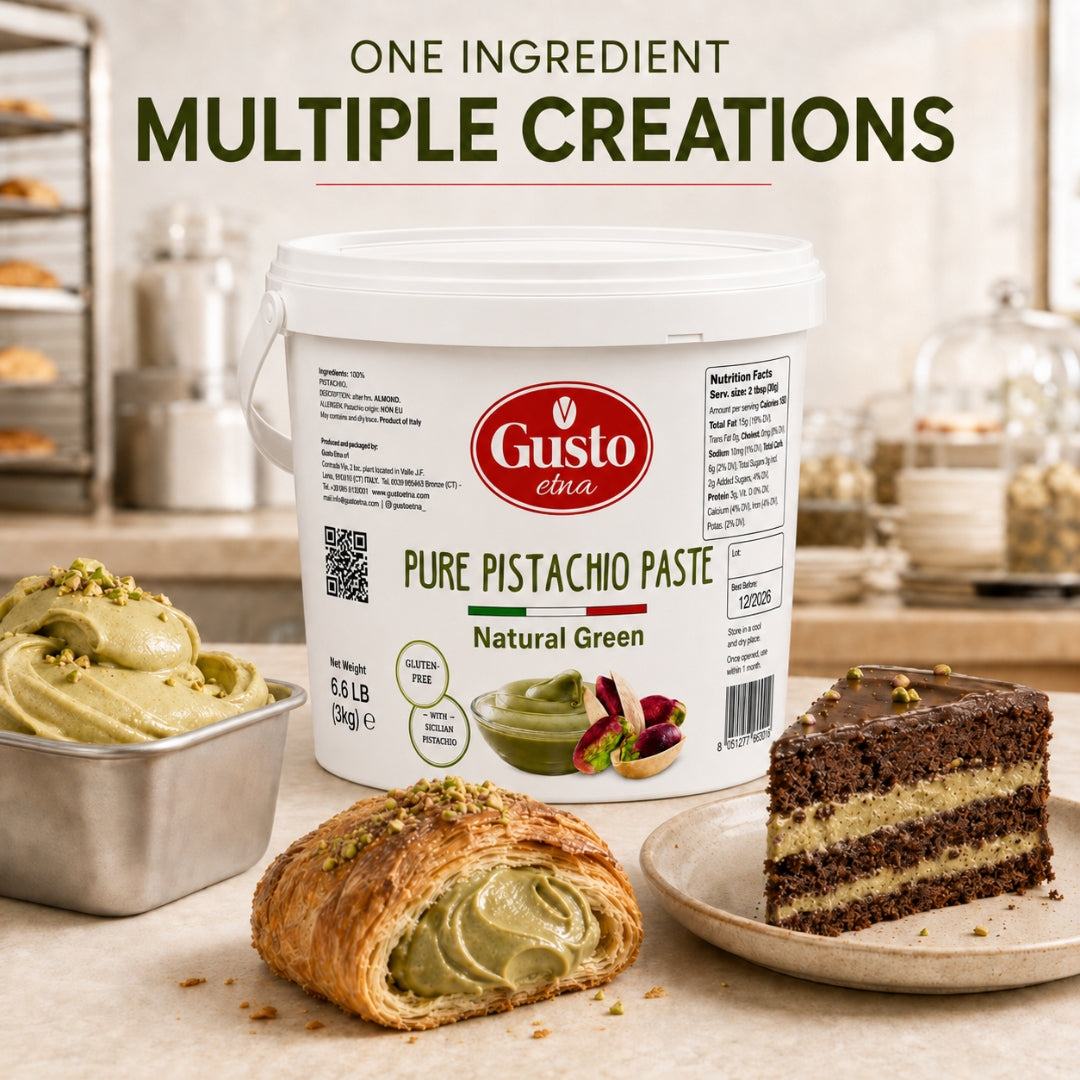 Gusto Etna 100% Pistachio Paste – 3kg / 6.6 lb