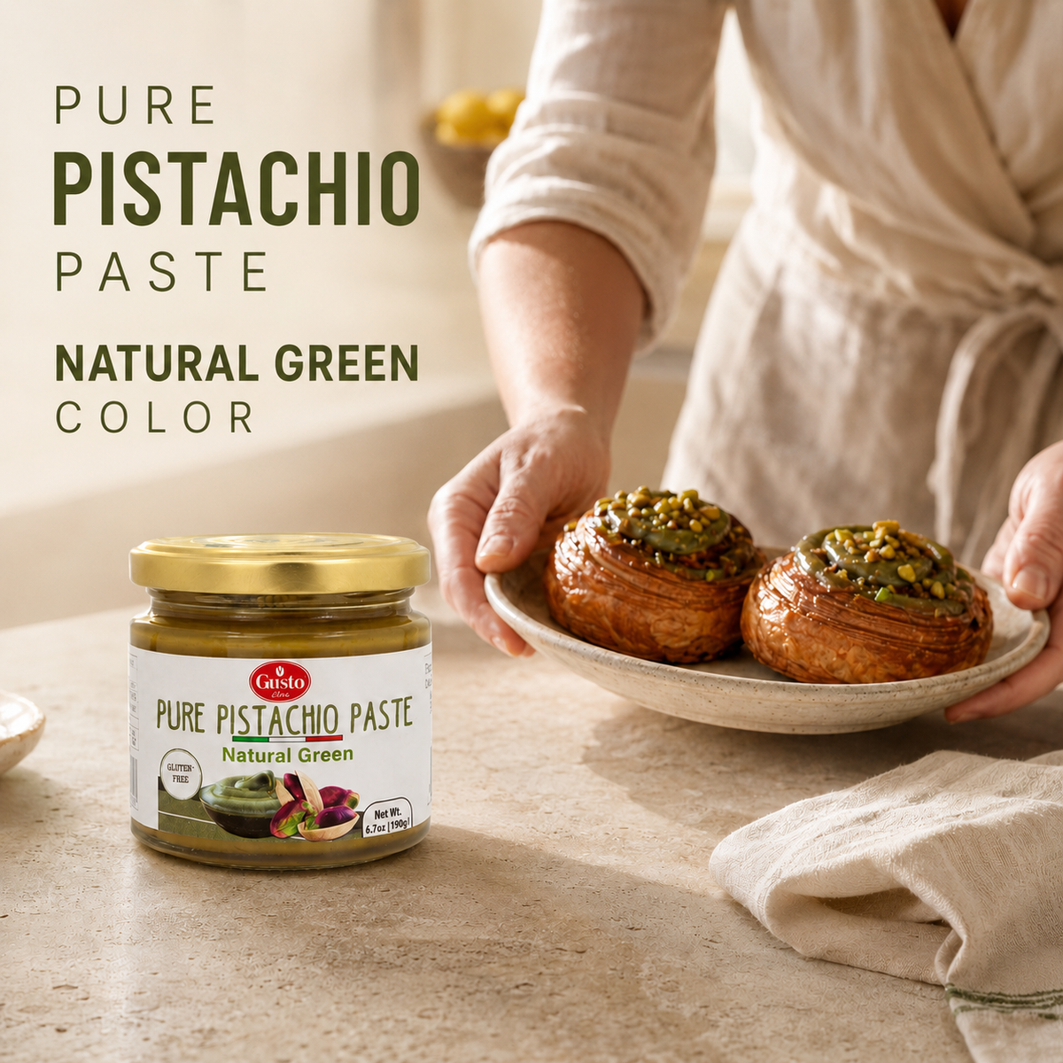 Gusto Etna 100% Pistachio Paste – 172g / 6.07 oz