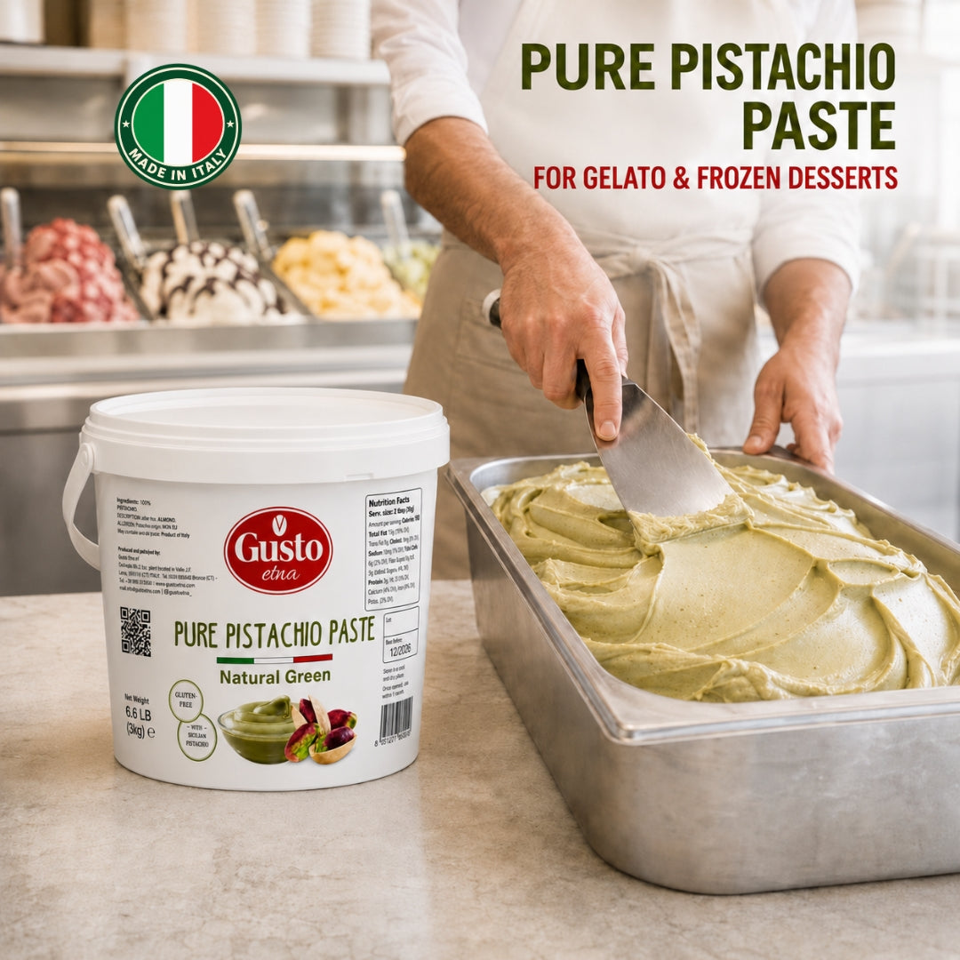 Gusto Etna 100% Pistachio Paste – 3kg / 6.6 lb