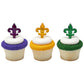 Fleur De Lis Translucent Cupcake Picks-24 or  144 count