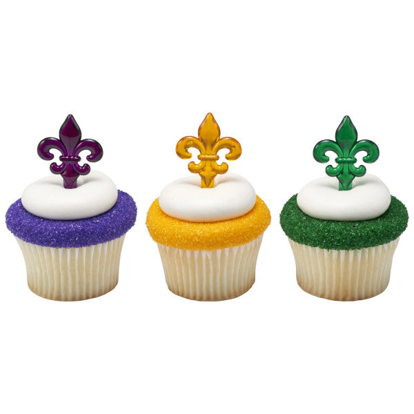 Fleur De Lis Translucent Cupcake Picks-24 or  144 count