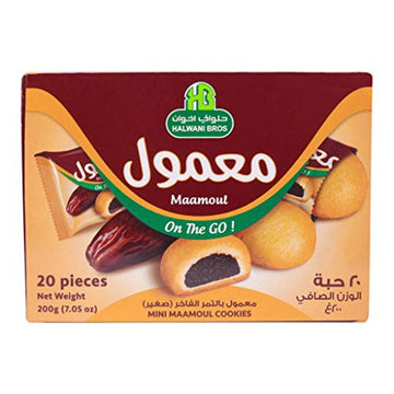 HB Halwani Bros Mini Maamoul Cookies – 20 Count Date Filled Shortbread