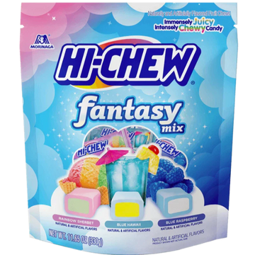 Morinaga Hi Chew Fantasy Mix Bag, Rainbow Sherbert, Blue Hawaii, Blue Raspberry