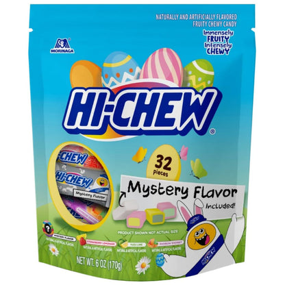 Morinaga Hi-Chew Easter Chewy Candy Mix Stand Up Pouch with Strawberry Lemonade, Yuzu Lime, Rainbow Sherbet