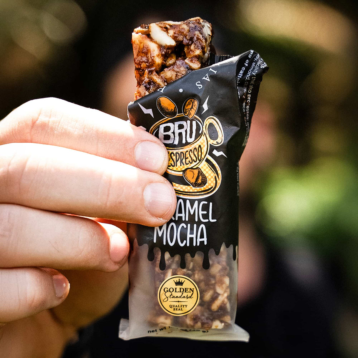 Caramel Mocha Macadamia Nut Snack Bar (Dan Mace's BRU Bar) (12 Bars)
