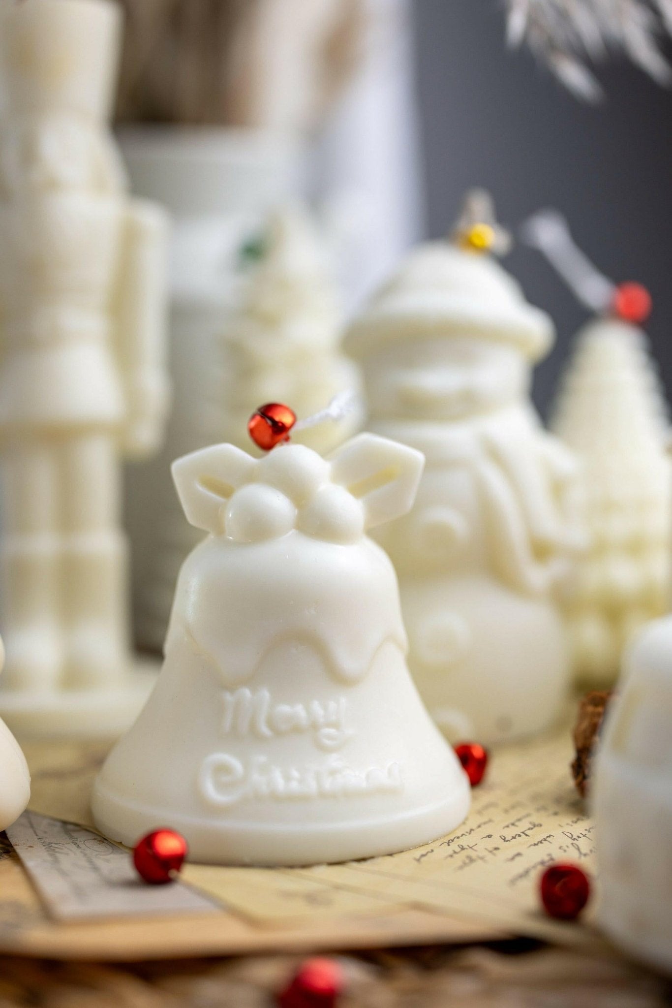 Christmas Bell Candle – Handmade Festive Soy Candle for Holiday Stocking Stuffers & Gifts