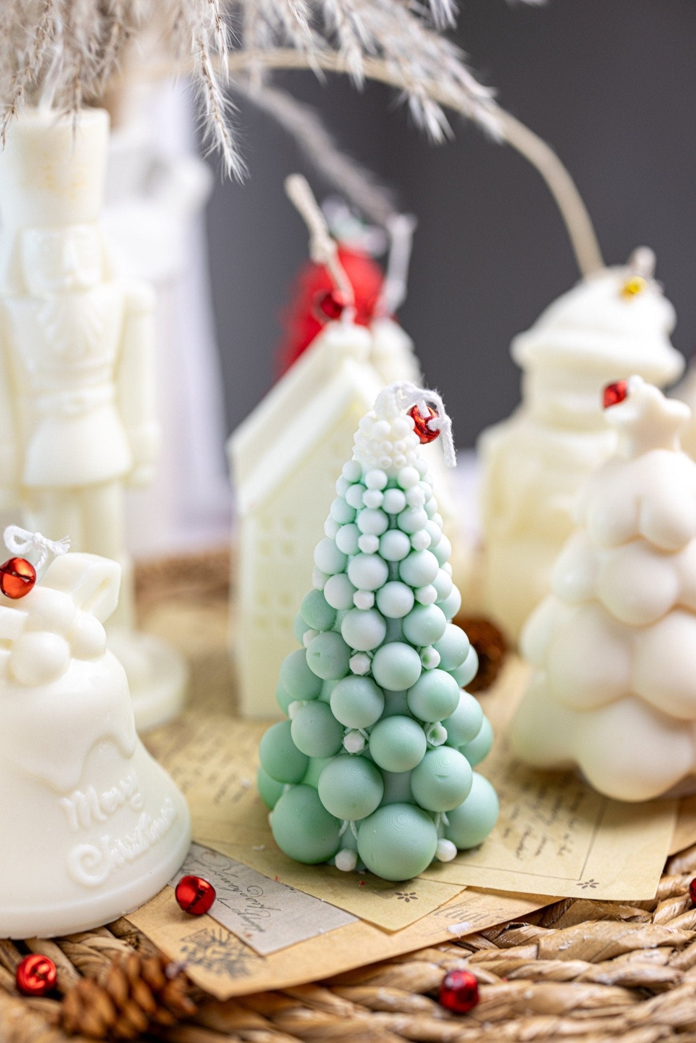 Bubble Christmas Tree Candle – Hand-Poured All-Natural Soy Wax – Holiday Decorative Gift Candle