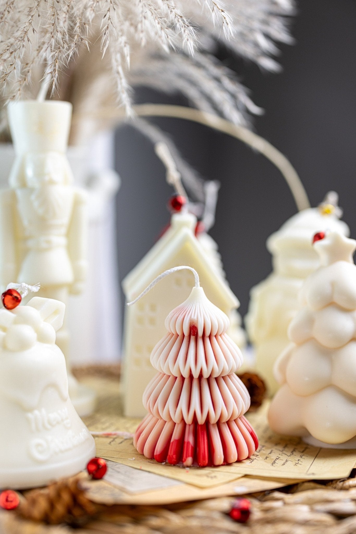 Christmas Tree Layered Candles – Handmade Modern Soy Wax Candles for Fun Holiday Decor & Gifts