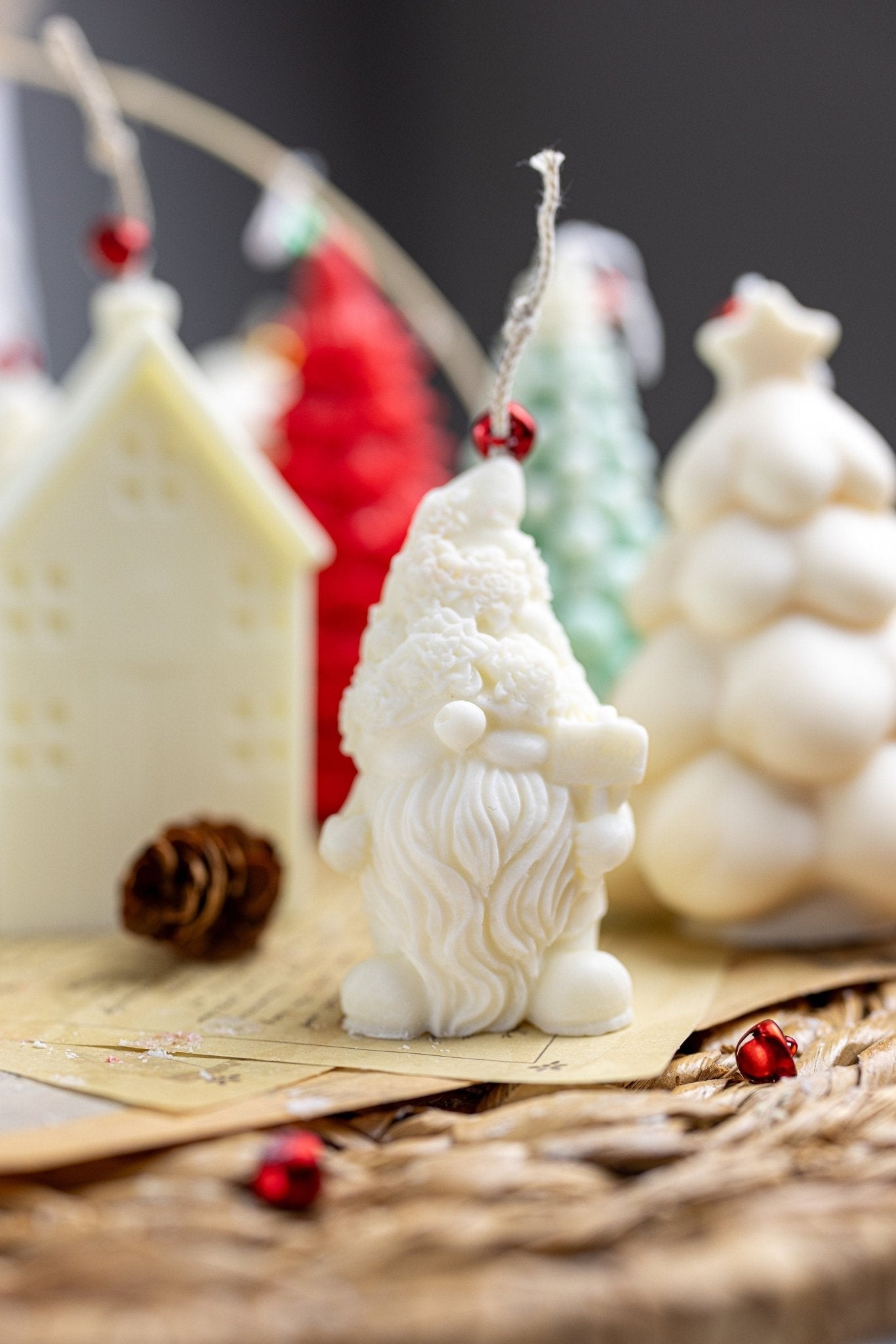 Gnome Candle Set – Handmade Hand-Poured Christmas Gnomes for Holiday Decor & Gifts