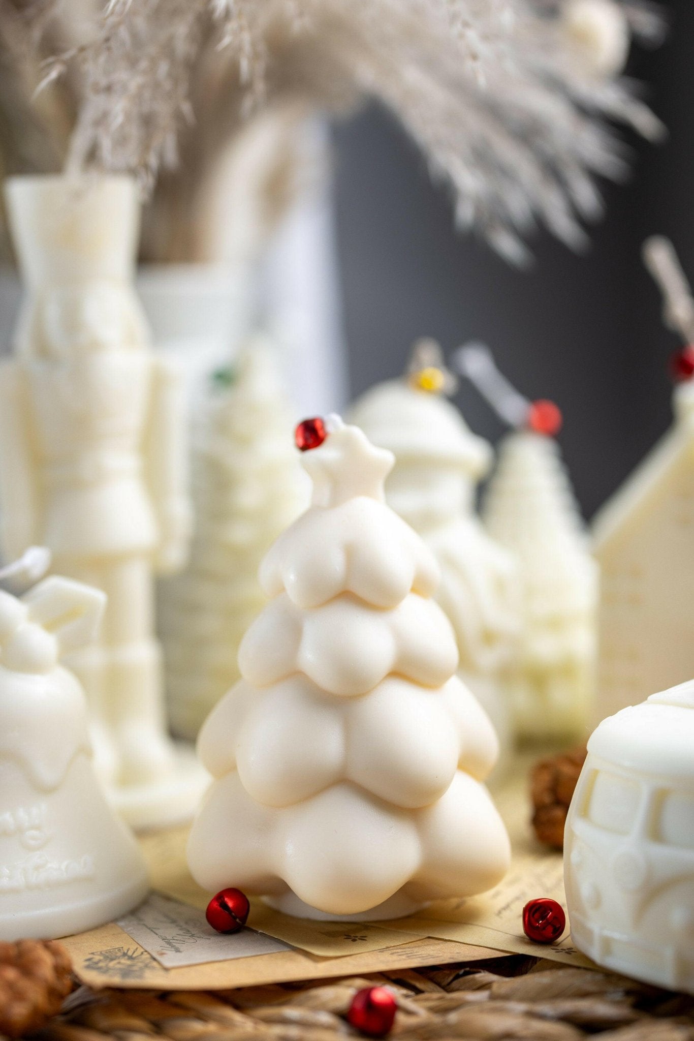 Snow-Capped Christmas Tree Candle – Handmade Soy Candle for Gifts & Home Decor