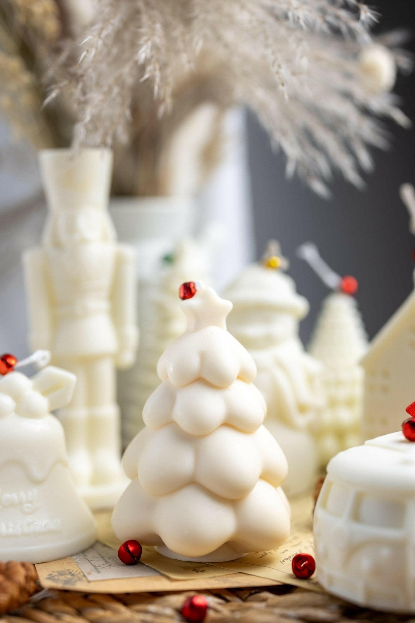 Snow-Capped Christmas Tree Candle – Handmade Soy Candle for Gifts & Home Decor