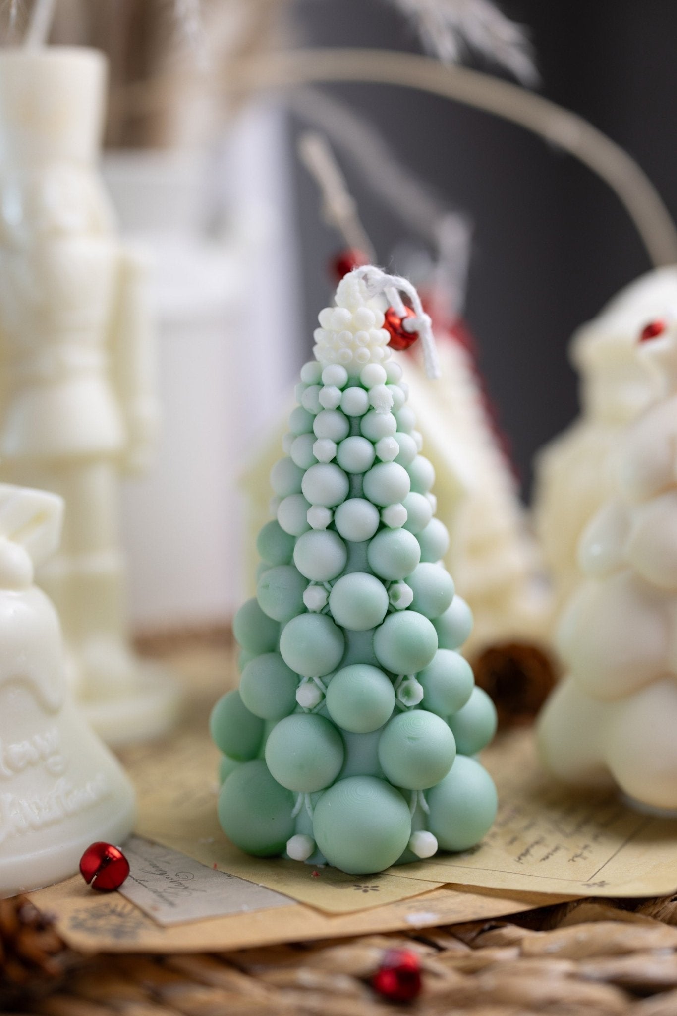 Bubble Christmas Tree Candle – Hand-Poured All-Natural Soy Wax – Holiday Decorative Gift Candle