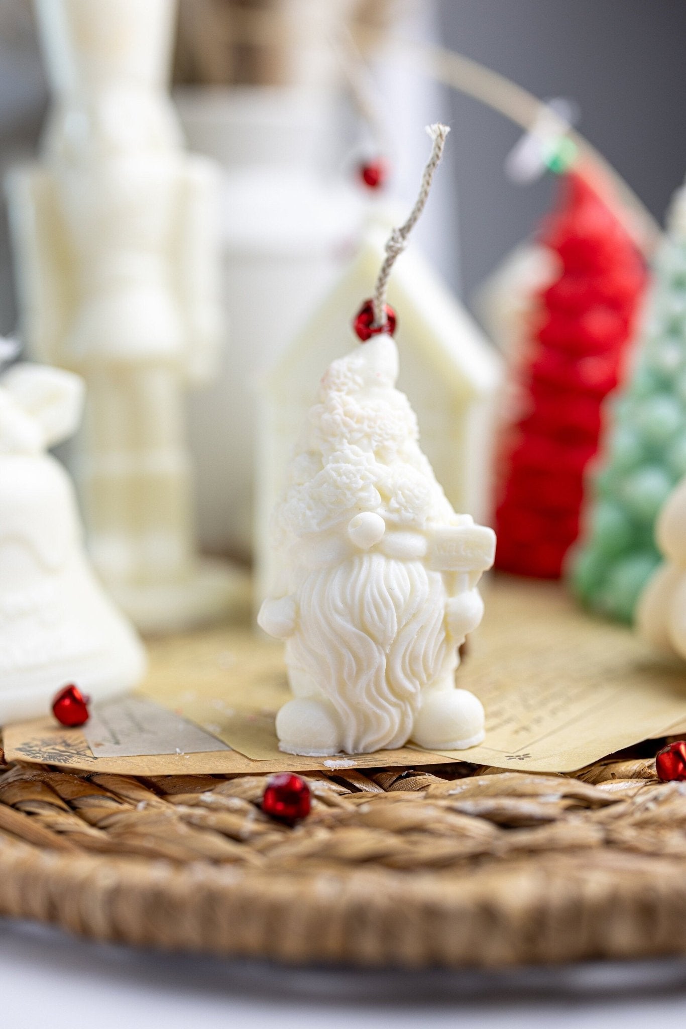 Gnome Candle Set – Handmade Hand-Poured Christmas Gnomes for Holiday Decor & Gifts