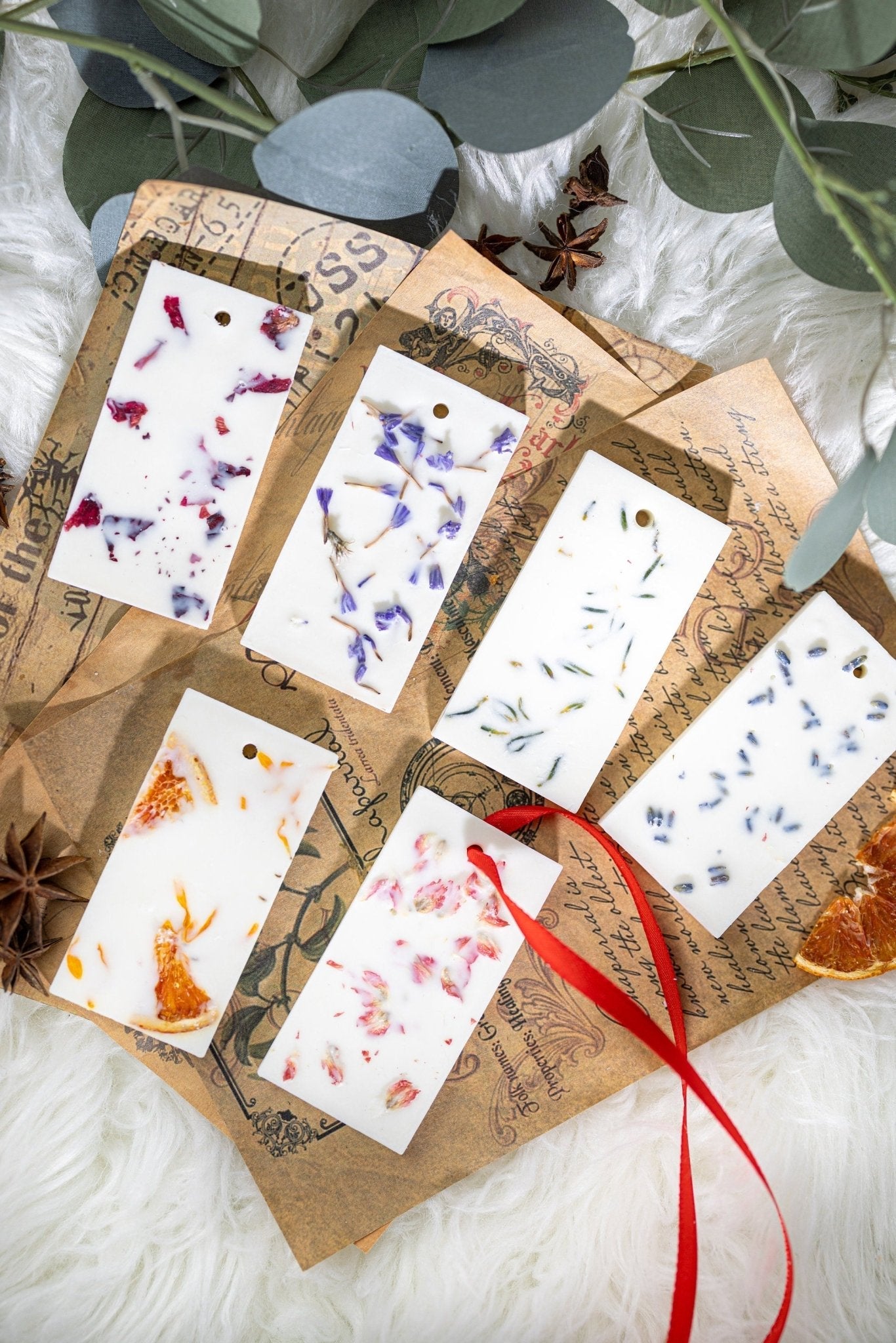 Botanical Wax Sachet Set - Floral Scented Air Fresheners - Valentine's Day Gift